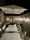 Rectangular Outdoor Patio Market Umbrella with Solar LED Lights