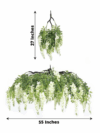 Cream Silk Wisteria Floral Chandelier
