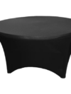 Black spandex table cover