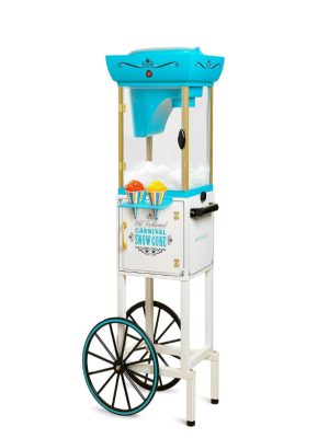 Snow cone machine with wheels